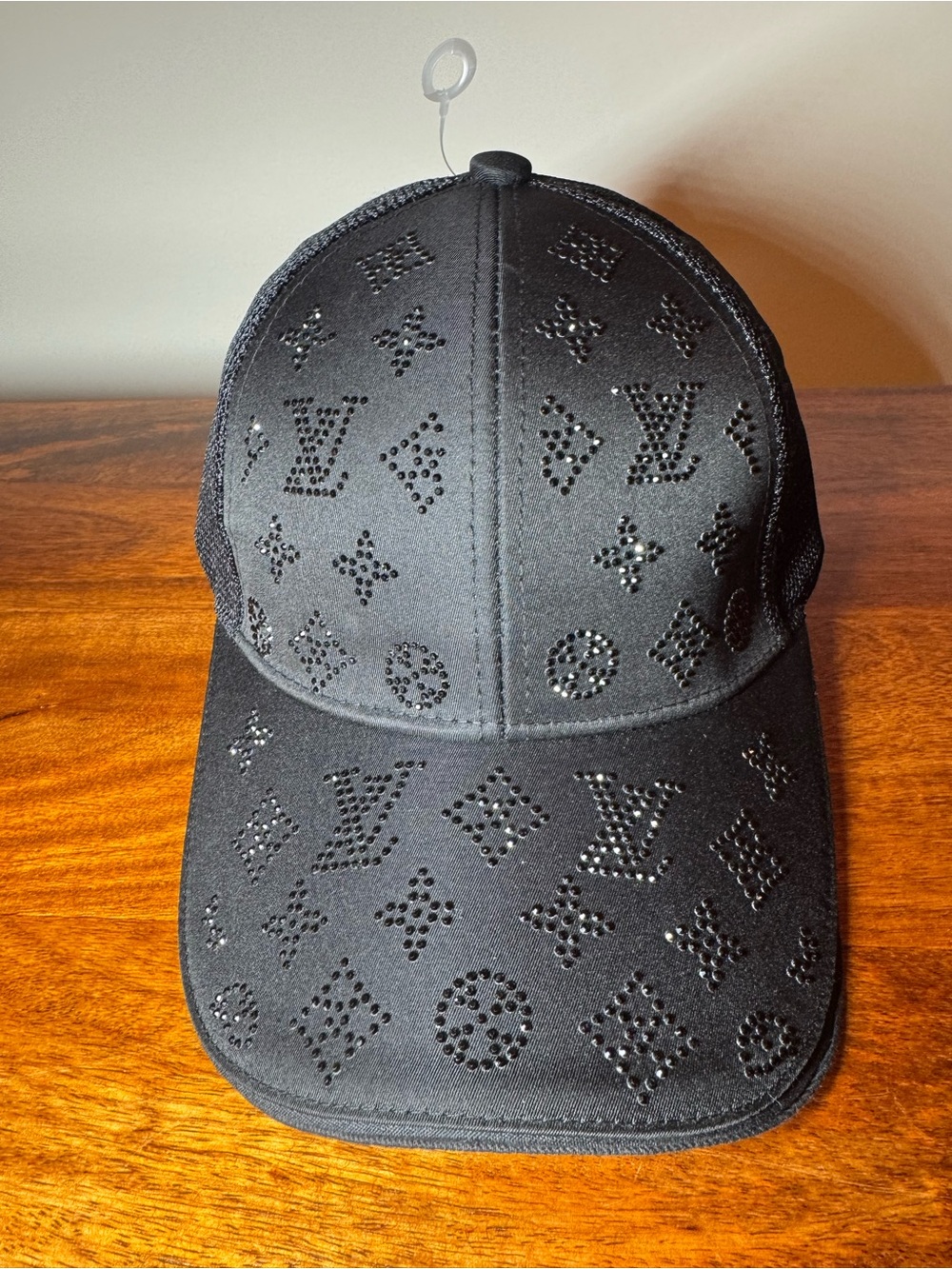 Black Embellished Baseball Cap. No Brand.